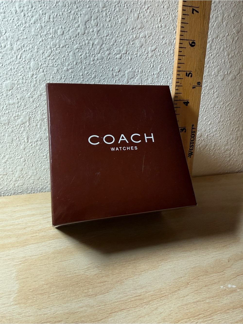 Coach Watches gift Box in Brown hinged display case